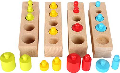 small foot Steckspiel Größenzuordnung, Montessori Lernspielzeug zum Ordnen, Zählen und Messen, 10525 von Small Foot