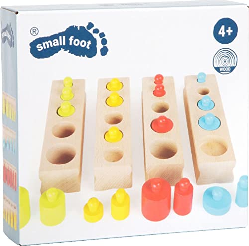 small foot Steckspiel Größenzuordnung, Montessori Lernspielzeug zum Ordnen, Zählen und Messen, 10525 von Small Foot