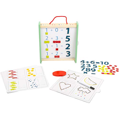small foot 11461 Lernbox Educate aus Holz, zum Lernen von Zahlen und Zählen, mit Aufbewahrungsbox, ab 3 Jahren von Small Foot