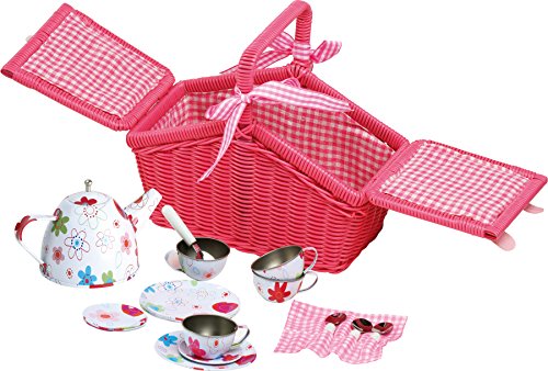 small foot Picknickkorb "Bunte Blumen" aus Rattan in Pink, mit Blechgeschirr in Blumenmuster, 20-tlg., ab 3 Jahren, 9980 small foot Picknickkorb "Bunte Blumen" aus Rattan in Pink, mit Blechgeschirr in Blumenmuster, 20-tlg., ab 3 Jahren, 9980 von Small Foot