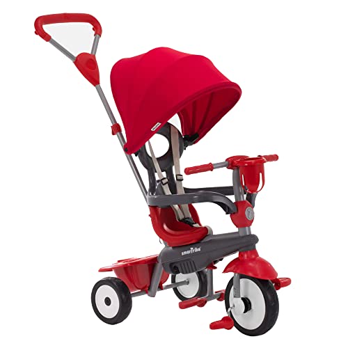 smarTrike Breeze Plus Dreirad für Kleinkinder im Alter von 1-3 Jahren – Variables(mehrstufiges) 4-in-1-Dreirad (Rot) von smarTrike