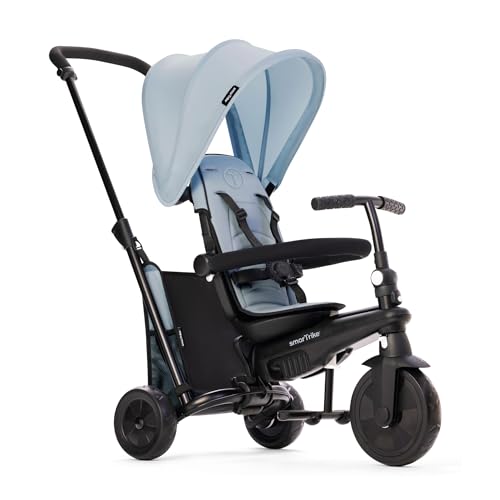 smarTrike STR3 Klappbares Kleinkinder-Dreirad mit Kinderwagen-Zertifizierung für 1,2,3 Jahre - 6 in 1 Mehrstufiges Dreirad, Cool Grey smarTrike STR3 Klappbares Kleinkinder-Dreirad mit Kinderwagen-Zertifizierung für 1,2,3 Jahre - 6 in 1 Mehrstufiges Dreirad, Cool Grey von smarTrike