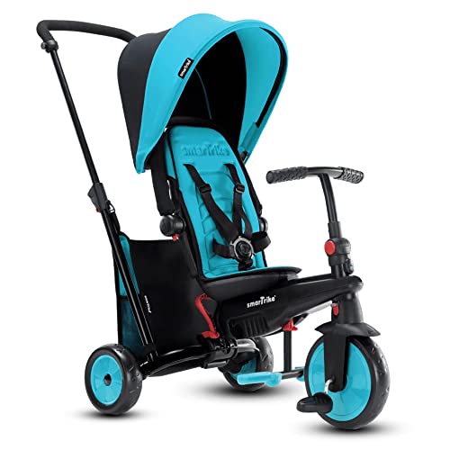 smarTrike STR3 Klappbares Kleinkinder-Dreirad mit Kinderwagen-Zertifizierung für 1,2,3 Jahre - 6 in 1 Mehrstufiges Dreirad , Blau smarTrike STR3 Klappbares Kleinkinder-Dreirad mit Kinderwagen-Zertifizierung für 1,2,3 Jahre - 6 in 1 Mehrstufiges Dreirad , Blau von smarTrike