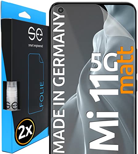 2x se® 3D SCHUTZFOLIE Entspiegelt für Xiaomi Mi 11 5G,Anti-Staub, 100% Fingerabdruck & FaceID kompatibel, einfache blasenfreie Installation, Ultra-Klar, Stoß-Kratzfest, aus Deutschland 2x se® 3D SCHUTZFOLIE Entspiegelt für Xiaomi Mi 11 5G,Anti-Staub, 100% Fingerabdruck & FaceID kompatibel, einfache blasenfreie Installation, Ultra-Klar, Stoß-Kratzfest, aus Deutschland von smart engineered