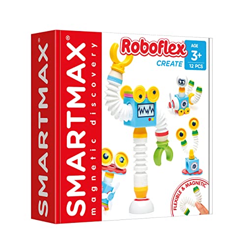 SmartGames - Roboflex Create, Toys Children 3 Years or More, Flexible and Magnetic, Gifts for Babies,12 Pieces,White von SmartGames
