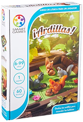SmartGames - Eichhörnchen! | Lernspiele 6 Jahre | Brettspiele Kinder 6 Jahre | Kinderspiele 6 Jahre 1 Spieler | Puzzle Kinder 60 Herausforderungen von SmartGames