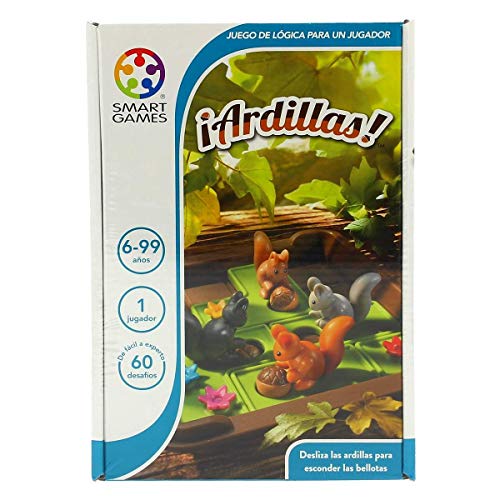 SmartGames - Eichhörnchen! | Lernspiele und Brettspiele für Kinder 6 Jahre | 1 Spieler | Kinderpuzzle mit 60 Herausforderungen von SmartGames