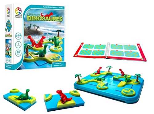 Smartgames – SG 282 fr – Archipel der Dinosaurier – Spiel der Reflexion für Kinder, 1 Spieler von SmartGames