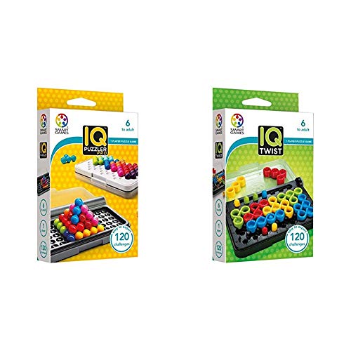 smart games SG455 IQ-Puzzler PRO, Geschicklichkeitsspiel, Reisespiel, Gehirntraining & SG 488 488-Spiel IQ Twist von SmartGames