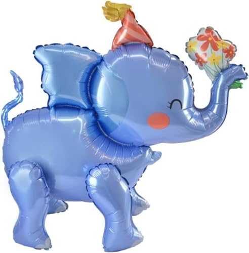 smartelf Elefant Luftballons, 3D Folienballon Elefant Stehend, Tier Riesenballon, Stehende Luftballons, Dschungel Deko Geburtstag für Kindergeburtstag Junge Mädchen Babyparty Party Deko smartelf Elefant Luftballons, 3D Folienballon Elefant Stehend, Tier Riesenballon, Stehende Luftballons, Dschungel Deko Geburtstag für Kindergeburtstag Junge Mädchen Babyparty Party Deko von smartelf