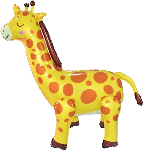 smartelf Giraffe Luftballons Geburtstag, 3D Folienballon Giraffe Stehend, Tier Riesenballon, Stehende Luftballons, Dschungel Deko Geburtstag für Kindergeburtstag Junge Mädchen Babyparty Party Deko smartelf Giraffe Luftballons Geburtstag, 3D Folienballon Giraffe Stehend, Tier Riesenballon, Stehende Luftballons, Dschungel Deko Geburtstag für Kindergeburtstag Junge Mädchen Babyparty Party Deko von smartelf