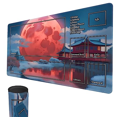MTG Spielmatte, 60x35cm Spielmatte für TCG MTG Kartenspielmatte, genähte Kanten, MTG Spielmatte mit Zonen, Glatte Gummioberfläche, Kampfspielmatte MTG Spielmatte, 60x35cm Spielmatte für TCG MTG Kartenspielmatte, genähte Kanten, MTG Spielmatte mit Zonen, Glatte Gummioberfläche, Kampfspielmatte von smatcamp