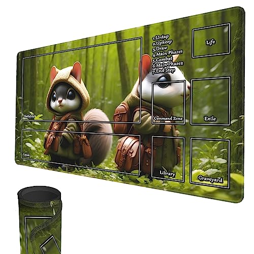 MTG Spielmatte, 60x35cm Spielmatte für TCG MTG Kartenspielmatte, genähte Kanten, MTG Spielmatte mit Zonen, Glatte Gummioberfläche, Kampfspielmatte MTG Spielmatte, 60x35cm Spielmatte für TCG MTG Kartenspielmatte, genähte Kanten, MTG Spielmatte mit Zonen, Glatte Gummioberfläche, Kampfspielmatte von smatcamp