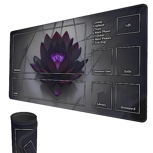 MTG Spielmatte, 60x35cm Spielmatte für TCG MTG Kartenspielmatte, genähte Kanten, MTG Spielmatte mit Zonen, Glatte Gummioberfläche, Kampfspielmatte MTG Spielmatte, 60x35cm Spielmatte für TCG MTG Kartenspielmatte, genähte Kanten, MTG Spielmatte mit Zonen, Glatte Gummioberfläche, Kampfspielmatte von smatcamp