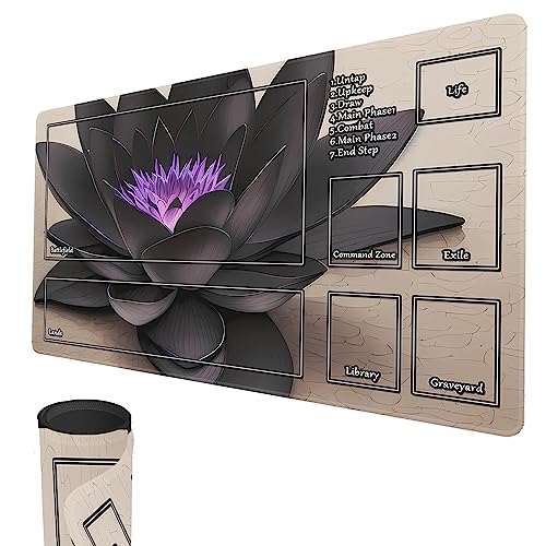 MTG Spielmatte, 60x35cm Spielmatte für TCG MTG Kartenspielmatte, genähte Kanten, MTG Spielmatte mit Zonen, Glatte Gummioberfläche, Kampfspielmatte MTG Spielmatte, 60x35cm Spielmatte für TCG MTG Kartenspielmatte, genähte Kanten, MTG Spielmatte mit Zonen, Glatte Gummioberfläche, Kampfspielmatte von smatcamp