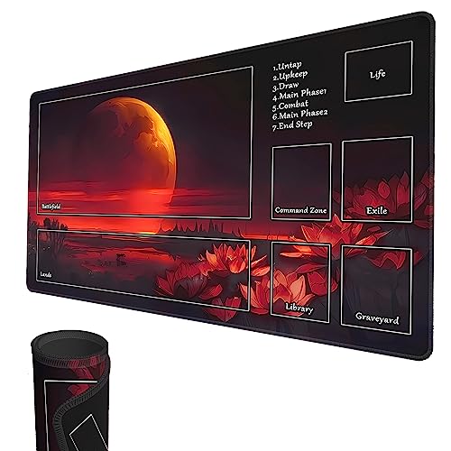 MTG Spielmatte, 60x35cm Spielmatte für TCG MTG Kartenspielmatte, genähte Kanten, MTG Spielmatte mit Zonen, Glatte Gummioberfläche, Kampfspielmatte MTG Spielmatte, 60x35cm Spielmatte für TCG MTG Kartenspielmatte, genähte Kanten, MTG Spielmatte mit Zonen, Glatte Gummioberfläche, Kampfspielmatte von smatcamp