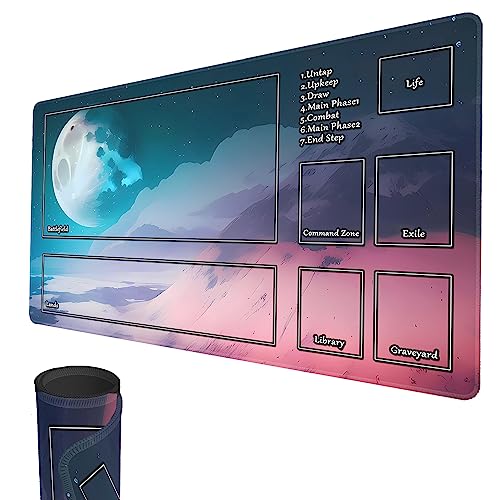 MTG Spielmatte, 60x35cm Spielmatte für TCG MTG Kartenspielmatte, genähte Kanten, MTG Spielmatte mit Zonen, Glatte Gummioberfläche, Kampfspielmatte MTG Spielmatte, 60x35cm Spielmatte für TCG MTG Kartenspielmatte, genähte Kanten, MTG Spielmatte mit Zonen, Glatte Gummioberfläche, Kampfspielmatte von smatcamp