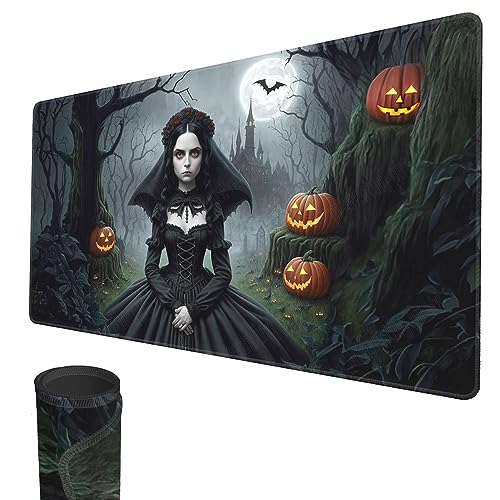 MTG Spielmatte, 60 x 35 cm TCG-Spielmatte Genähte Kanten Glatte Gummioberfläche Kampfbrettspiel MTG Spielmatte Grusel Thema MTG Spielmatte für Halloween von smatcamp