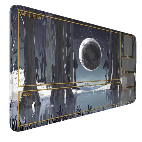 MTG Spielmatte Mit Zonen, MTG Spielmatte Genäht Kanten Glatte Gummioberfläche Kampfbrettspiel 60 x 35 cm TCG Spielmatte von smatcamp