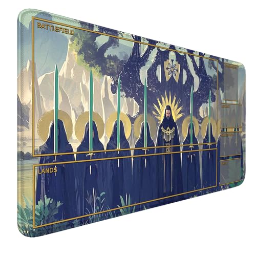 MTG Spielmatte Mit Zonen, MTG Spielmatte Genäht Kanten Glatte Gummioberfläche Kampfbrettspiel 60 x 35 cm TCG Spielmatte von smatcamp