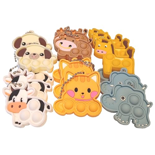 smile items Pop It Schlüsselanhänger mit Tieren, 18 Stück, Geburtstagsgeschenke für Kinder, Details zum Kindergeburtstag, mit Pinata-Füllung, Fidget Toy, Gastgeschenke, Geschenke für Grundschule smile items Pop It Schlüsselanhänger mit Tieren, 18 Stück, Geburtstagsgeschenke für Kinder, Details zum Kindergeburtstag, mit Pinata-Füllung, Fidget Toy, Gastgeschenke, Geschenke für Grundschule von smile items