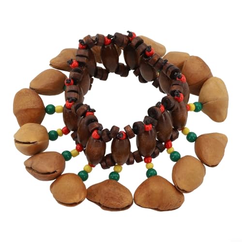 Snowchecking Dola Shell Armband afrikanische Rassel Percussion Instrument Hand Percussion Musik-Shaker für Performance von snowchecking