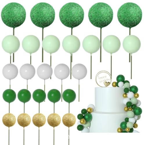 50-teiliges Kuchenaufsatz-Set mit Ballonstilen, Partyzubehör, elegante Ornamente, Schaumstoff-Textur für kreative von sodeber