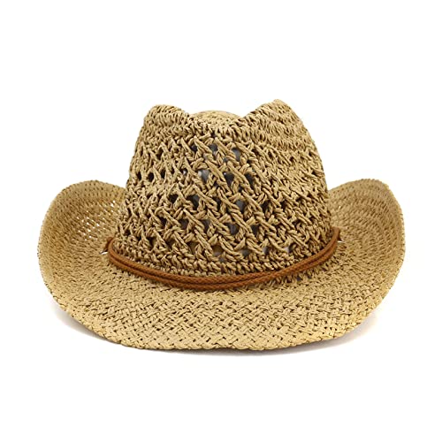 Cowgirl-Hut mit ausgehöhltem Stroh, Cowboyhut, Western-Kostüm-Zubehör von sodeber
