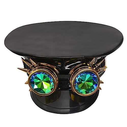 Erwachsenenhut mit Brille Kapitän Yacht Matrosen für Halloween Party Damen Herren Cosplays Kostüm Zubehör von sodeber