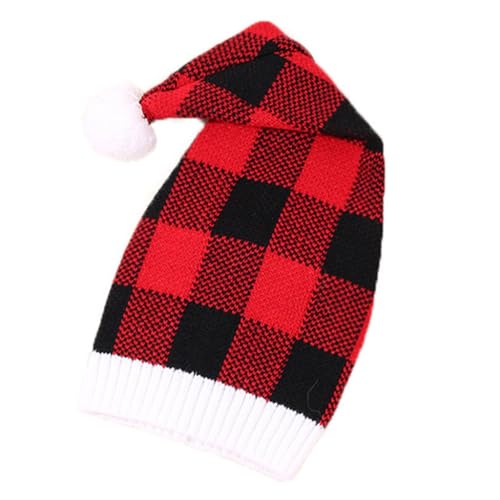 Gestrickte gestreifte Elfenmütze für Erwachsene, weiche Weihnachtsmannmütze, Damen, Herren, Festival, Versammlung, Häkeln von sodeber