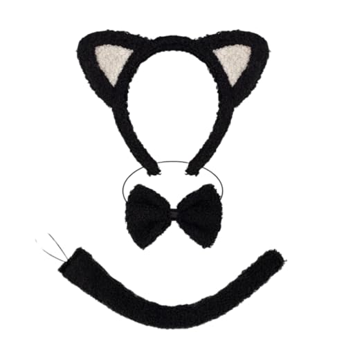 Katzenkostüm-Zubehör-Set, Ohren, Stirnband, Schwanz, Fliege, Kostüme, Kinder, Kleinkinder Katzenkostüm-Zubehör-Set, Ohren, Stirnband, Schwanz, Fliege, Kostüme, Kinder, Kleinkinder von sodeber