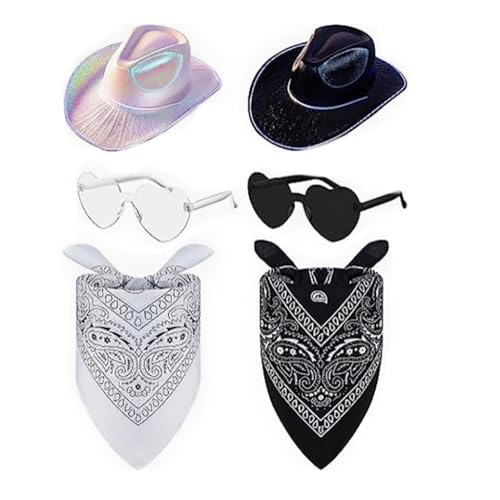 Lebendiger Cowboyhut und Bandana-Set verleihen dem Western-Cowgirl Farbe von sodeber