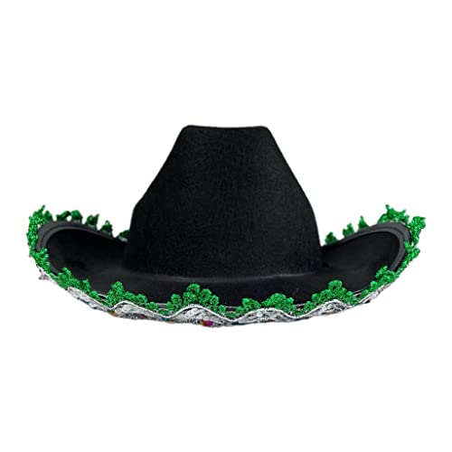 Pailletten-Krempe für Damen und Herren, für Winter, Herbst, elegant, Filz, Homburg, Festival, verstellbar, Erwachsene von sodeber