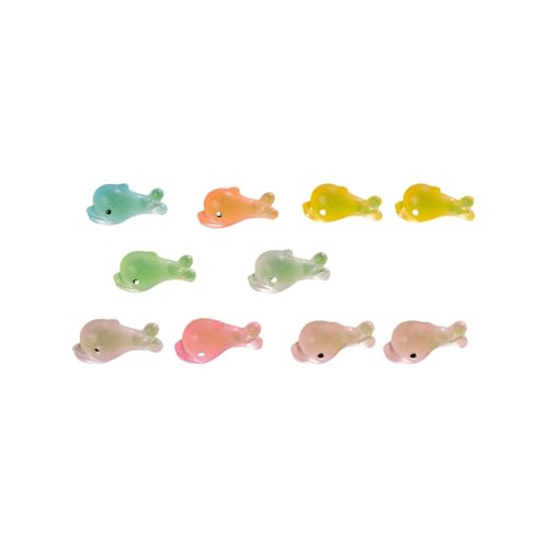 Set mit 10 bunten Miniatur-Mäusen, Kunstharz-Figuren für kreative Kuchendekoration, Wal, Rinder, Kätzchen, Landschaftsdekoration von sodeber