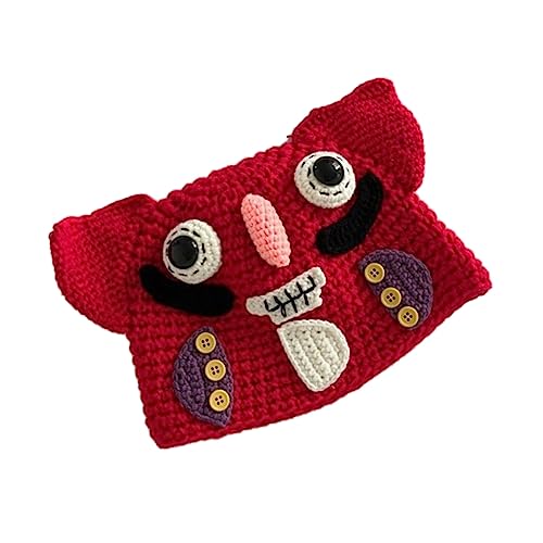 Strickmütze, Halloween, Monster, Teufel, Wintermütze, Strickmütze, Foto-Requisiten für Teenager, Erwachsene, Damen, Herren Strickmütze, Halloween, Monster, Teufel, Wintermütze, Strickmütze, Foto-Requisiten für Teenager, Erwachsene, Damen, Herren von sodeber
