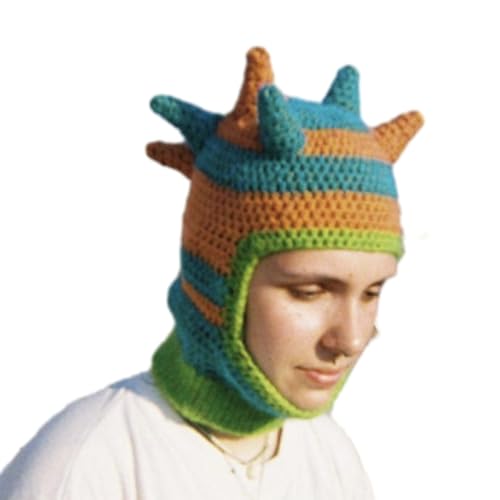 Teufelshorn, Wintermütze für Erwachsene, handgewebt, Neuheit, Party, Mädchen, Jungen, Strick, cooles Zubehör, gestrickt von sodeber