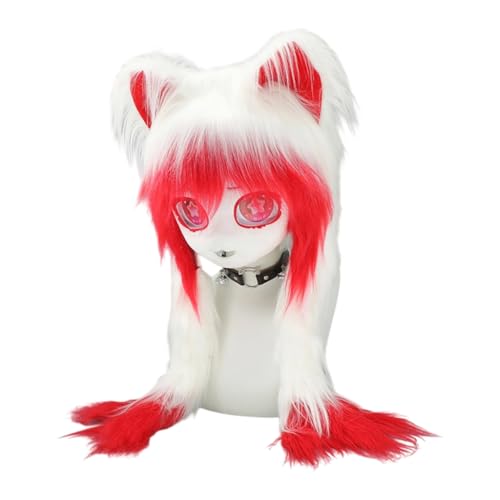 sodeber Atmungsaktiver Tierkostümkopf für Bühnenauftritte Kunstpelze Anime-Thema Katzen Kopfbedeckung Maskeraden sodeber Atmungsaktiver Tierkostümkopf für Bühnenauftritte Kunstpelze Anime-Thema Katzen Kopfbedeckung Maskeraden von sodeber