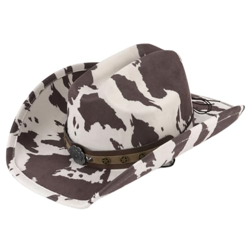 sodeber Cowboyhüte mit Kuhmuster, für Bälle, Bankette, Party, ethnisch, Erwachsene, Teenager, Fotografieren, Fedoras sodeber Cowboyhüte mit Kuhmuster, für Bälle, Bankette, Party, ethnisch, Erwachsene, Teenager, Fotografieren, Fedoras von sodeber