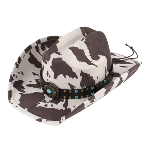 sodeber Cowboyhüte mit Kuhmuster, für Bälle, Bankette, Party, ethnisch, Erwachsene, Teenager, Fotografieren, Fedoras sodeber Cowboyhüte mit Kuhmuster, für Bälle, Bankette, Party, ethnisch, Erwachsene, Teenager, Fotografieren, Fedoras von sodeber