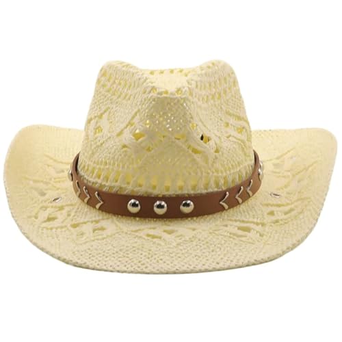 sodeber Cowboyhut, Strohhut, Panama-Verzierung für Hochzeit, Party, geflochtene Kristall-Clubhüte von sodeber