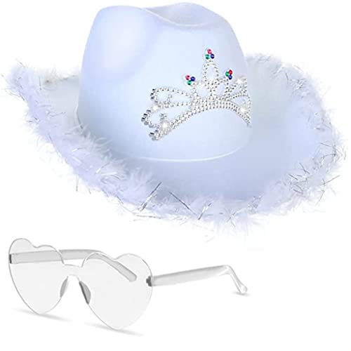 sodeber Cowboyhut Brille Bandana Damen Junggesellinnenabschied Kostüm Braut Cowgirl Dress Up sodeber Cowboyhut Brille Bandana Damen Junggesellinnenabschied Kostüm Braut Cowgirl Dress Up von sodeber