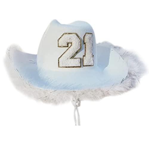 sodeber Cowboyhut im Western-Stil mit Zahlen für Damen, Party, Kostüm, Junggesellinnenabschied, Junggesellinnenabschied, Zubehör von sodeber