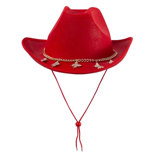 sodeber Cowboyhut mit breiter Krempe, Ritter für Junggesellinnenabschiede, Musikfestival, vielseitige Club-Bühne, Foto-Requisiten von sodeber