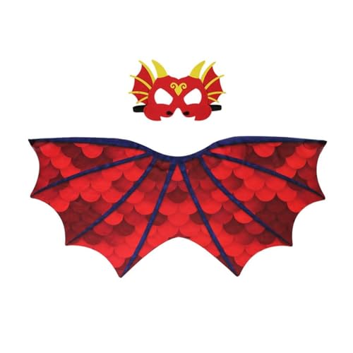 sodeber Dinosaurier-Kostüm für Kinder, Flügelumhang und Set, Halloween-Drachen-Umhang für Kinder, Weihnachten, Geburtstag, Cosplay sodeber Dinosaurier-Kostüm für Kinder, Flügelumhang und Set, Halloween-Drachen-Umhang für Kinder, Weihnachten, Geburtstag, Cosplay von sodeber