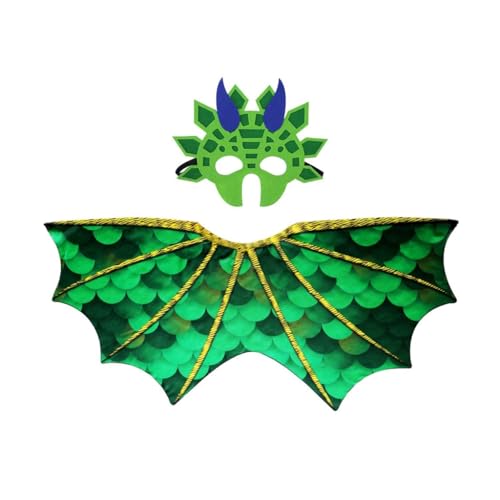 sodeber Dinosaurier-Kostüm für Kinder, Flügelumhang und Set, Halloween-Drachen-Umhang für Kinder, Weihnachten, Geburtstag, Cosplay sodeber Dinosaurier-Kostüm für Kinder, Flügelumhang und Set, Halloween-Drachen-Umhang für Kinder, Weihnachten, Geburtstag, Cosplay von sodeber