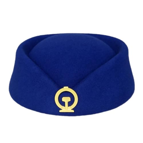 sodeber Eisenbahn-Stewardess-Hut für Uniform-Frauen, Rollenspiel-Requisiten, Baskenmützen mit Abzeichen, Bühnenauftritte von sodeber