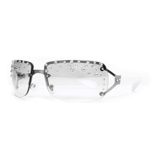 sodeber Elegante randlose Strass-Schattierungen, trendige Brille für Reisen, Bühne, Musik, Festival, Foto-Requisiten sodeber Elegante randlose Strass-Schattierungen, trendige Brille für Reisen, Bühne, Musik, Festival, Foto-Requisiten von sodeber