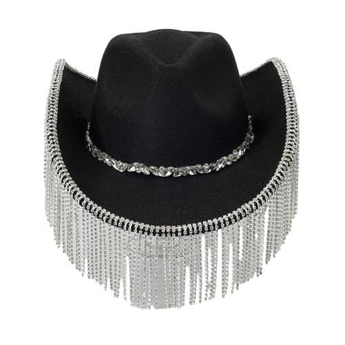 sodeber Funkelnder Cowboyhut Quasten Kristall Wild für Junggesellinnenabschied Disco Schauspieler sodeber Funkelnder Cowboyhut Quasten Kristall Wild für Junggesellinnenabschied Disco Schauspieler von sodeber