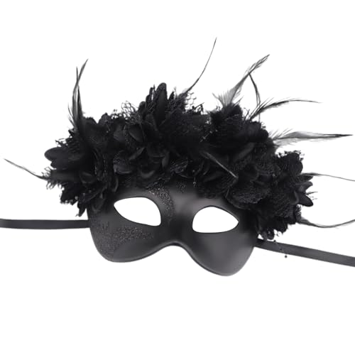 sodeber Gefiederte Maskerade halbes Gesicht Halloween Party Maskerade Augenbekleidung für Frauen Maskerade Hochzeit Halloween von sodeber