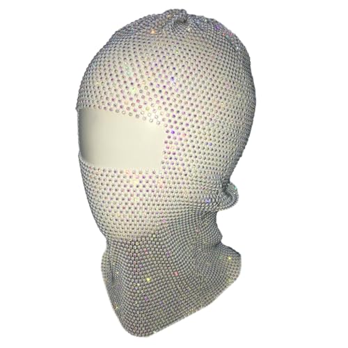 sodeber Glänzendes Strass-Kopftuch für Damen und Teenager, elastische Mütze, Headwraps für Nachtclub, Halloween, Weihnachten, Party von sodeber